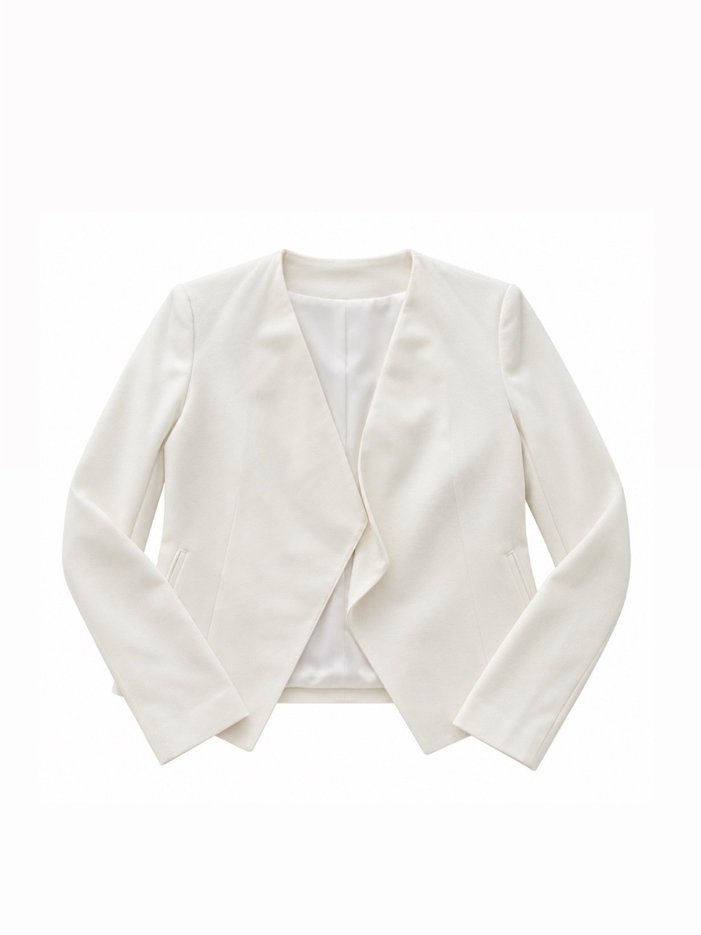 H&M White Open-Front Blazer Jacket | Size 2